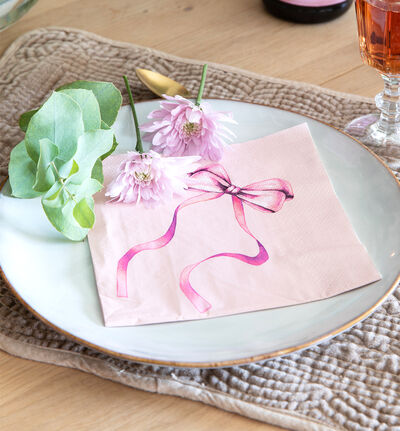 Rosa Sløyfe servietter Rosa Sløyfe servietter